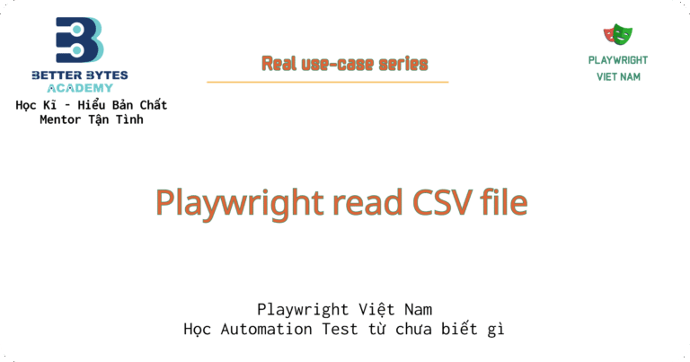 [Playwright Typescript] Xử lý file CSV