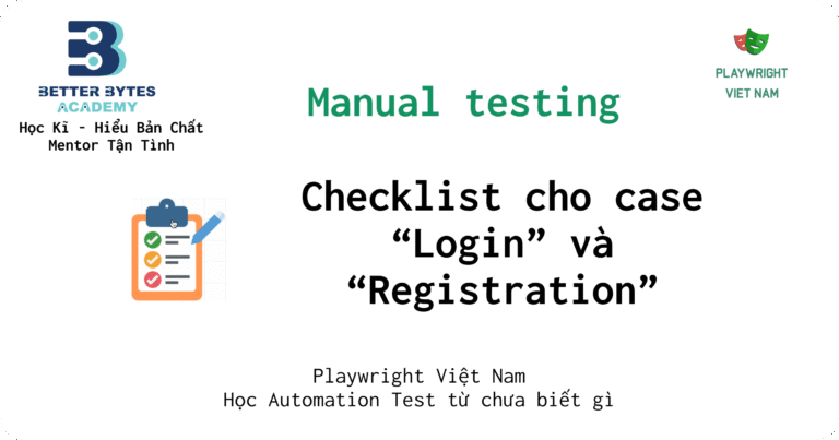 [Manual testing] Checklist cho case “Login” và “Registration”