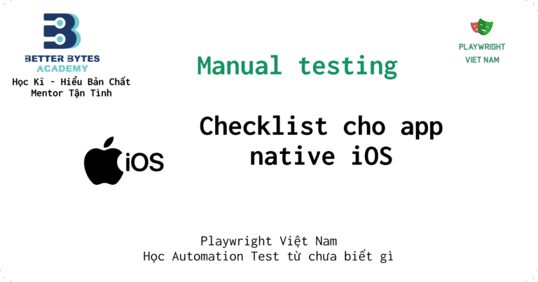 [Manual testing] Checklist test iOS Native App