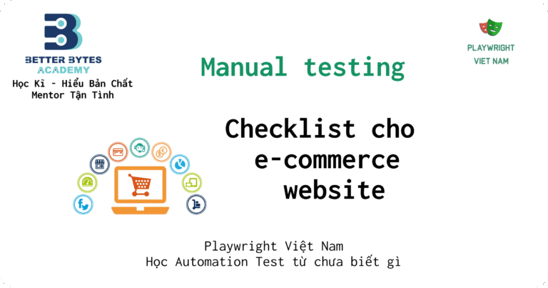 [Manual testing] Test checklist cho e-commerce application
